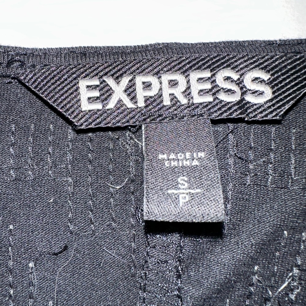 Express Black Sequin Geometric Pattern Sleeveless… - image 3